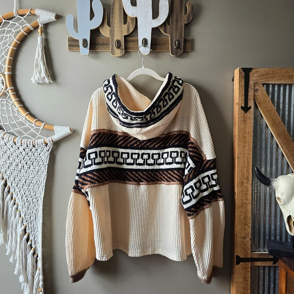 We The Free × Free People Cardiff Waffle Knit Swit Nwt